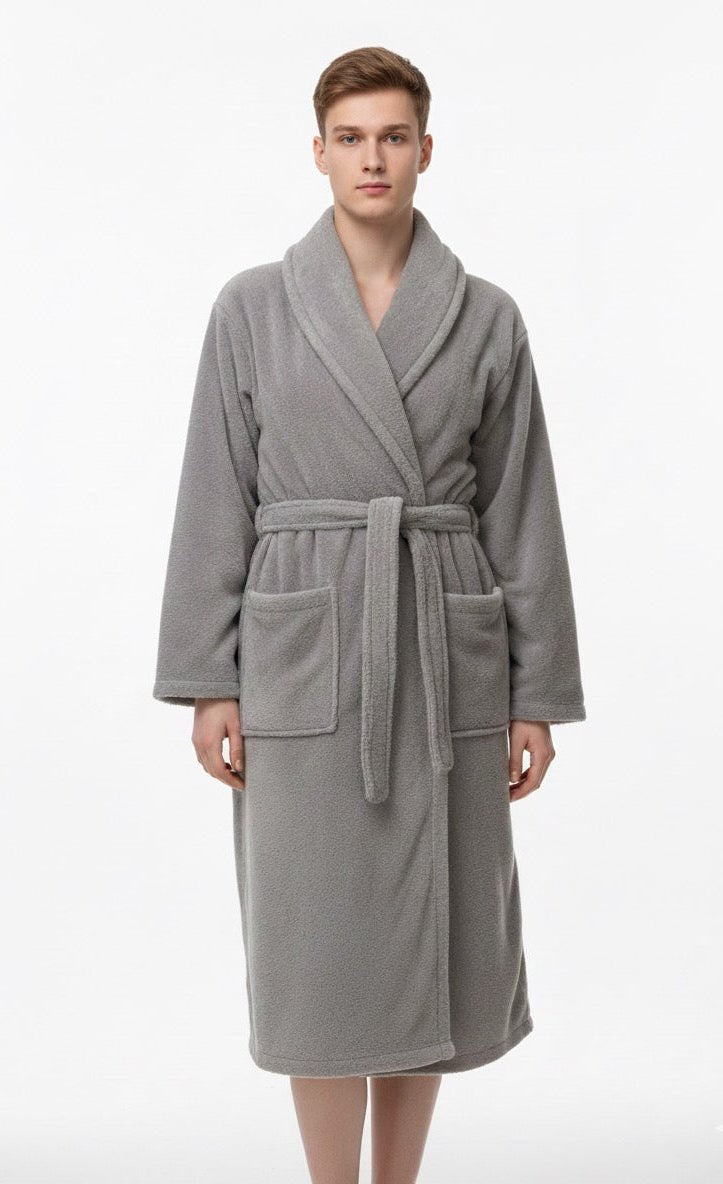 Bamboo Soft Touch 3’lü Erkek Bornoz Seti – Standart Beden | Ultra Yumuşak Bambu Dokusu | %100 pamuk müslin | el baskı desen | Buldan Culture